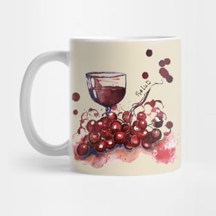 Wine and grape - salud Mug